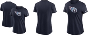 Nike Women's Navy Tennessee Titans Logo Essential T-shirt